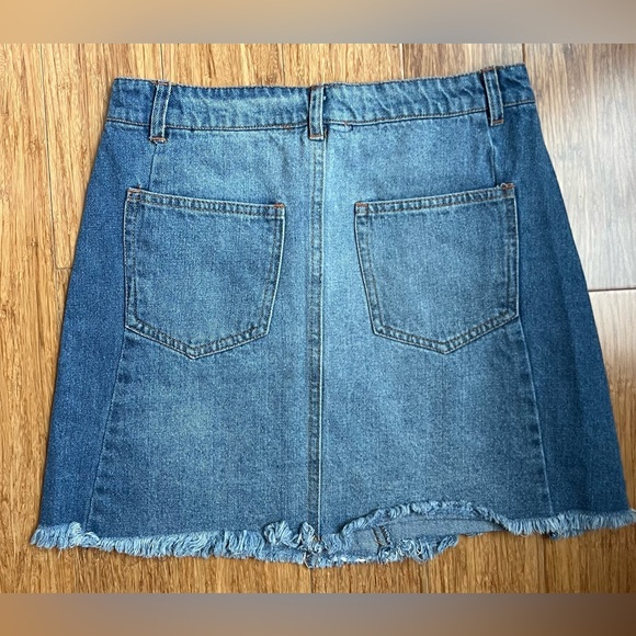 Alter’d State corduroy Denim Zebra Maroon Scalloped Skirt Size XS Bundle - Picture 10 of 11